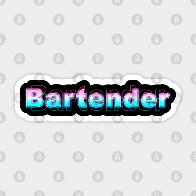 Bartender Sticker by Sanzida Design